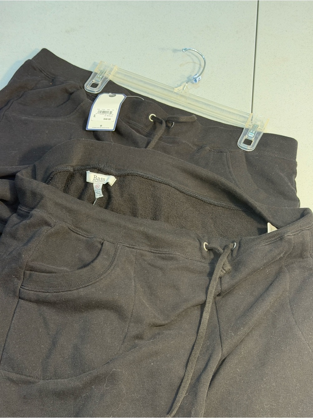 Bass Black Drawstring Lounge Pants XL NWT X2